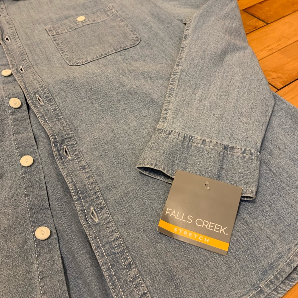 Men’s denim button down